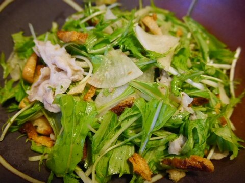 豚肉と水菜のサラダ